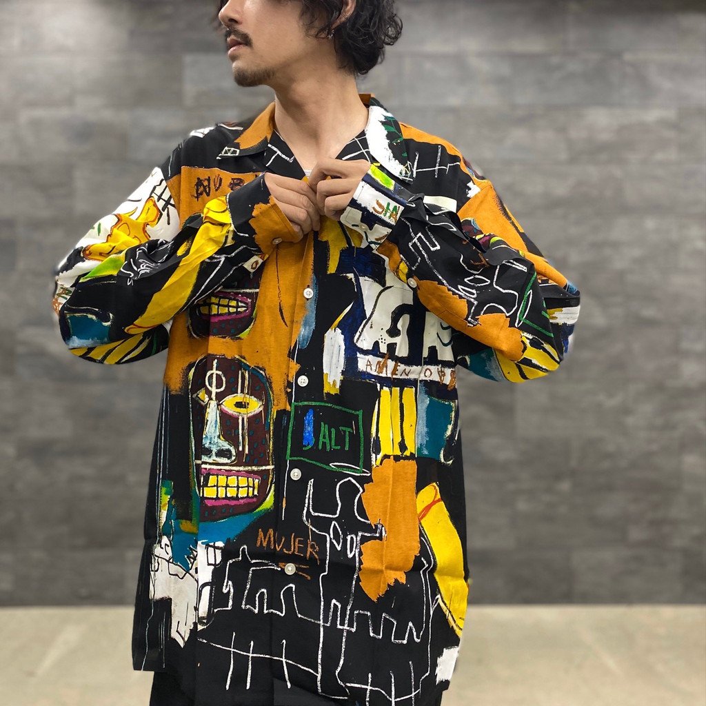 WACKO MARIA | ワコマリア JEAN-MICHEL BASQUIAT | HAWAIIAN SHIRT L/S -TYPE 2- #ONE  [BASQUIAT-WM-HI10] – cocorozashi