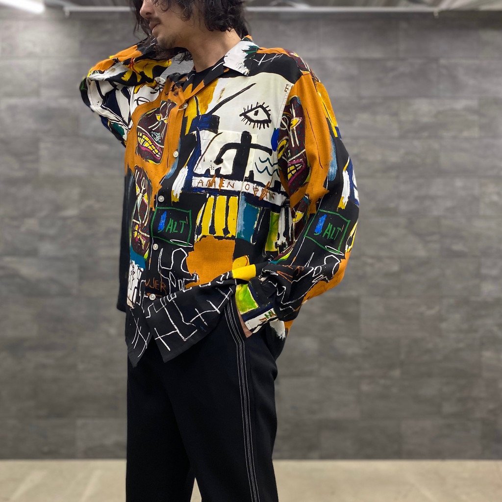 JEAN-MICHEL BASQUIAT | HAWAIIAN SHIRT L/S -TYPE 2- #ONE [BASQUIAT-WM-HI10]