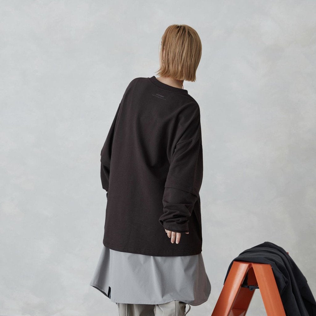 “Archetype-01”3D L/S 口袋 T 恤 #Mocha [GOOPI-22SS-SEP-03]