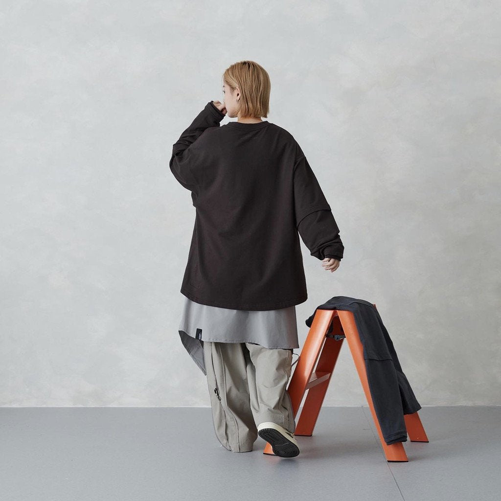 "Archetype-01" 3D L/S Pocket Tee #Mocha [GOOPI-22SS-SEP-03]