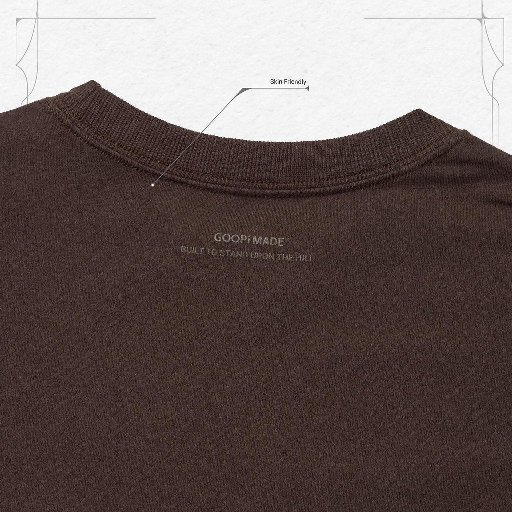 "Archetype-01" 3D L/S Pocket Tee #Mocha [GOOPI-22SS-SEP-03]