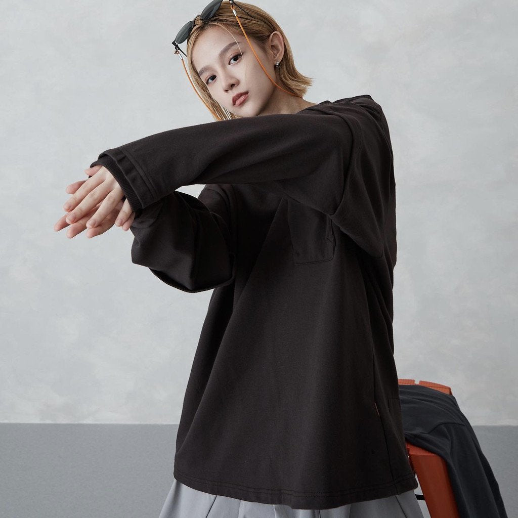 "Archetype-01" 3D L/S Pocket Tee #Mocha [GOOPI-22SS-SEP-03]