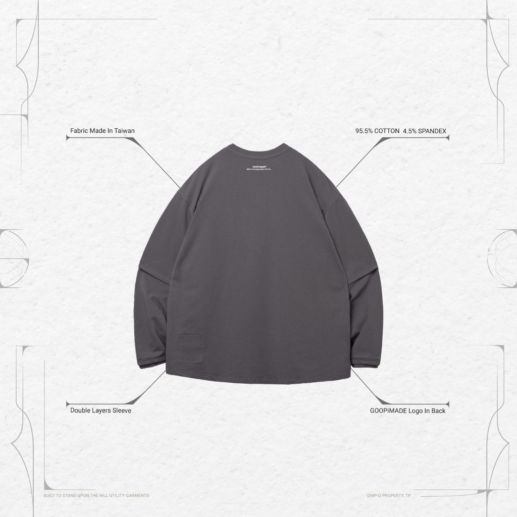 "Archetype-01" 3D L/S Pocket Tee #Anchor [GOOPI-22SS-SEP-03]