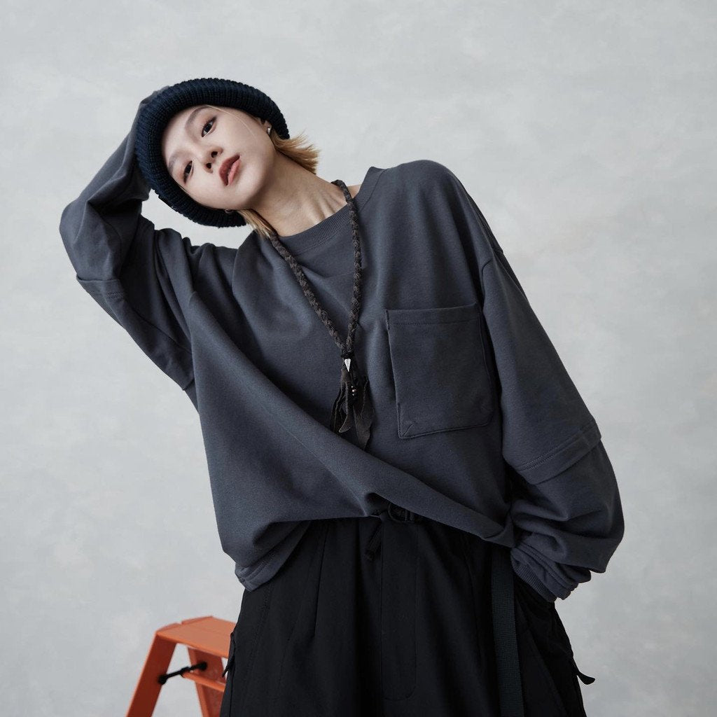 “Archetype-01”3D L/S 口袋 T 恤 #Anchor [GOOPI-22SS-SEP-03]