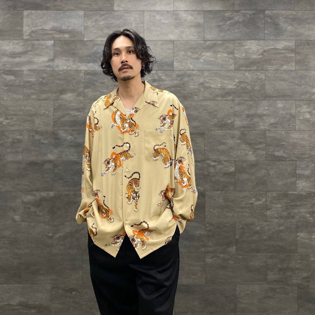 TIM LEHI | HAWAIIAN SHIRT L/S -TYPE 5- #BEIGE [22FW-WMS-HI05]