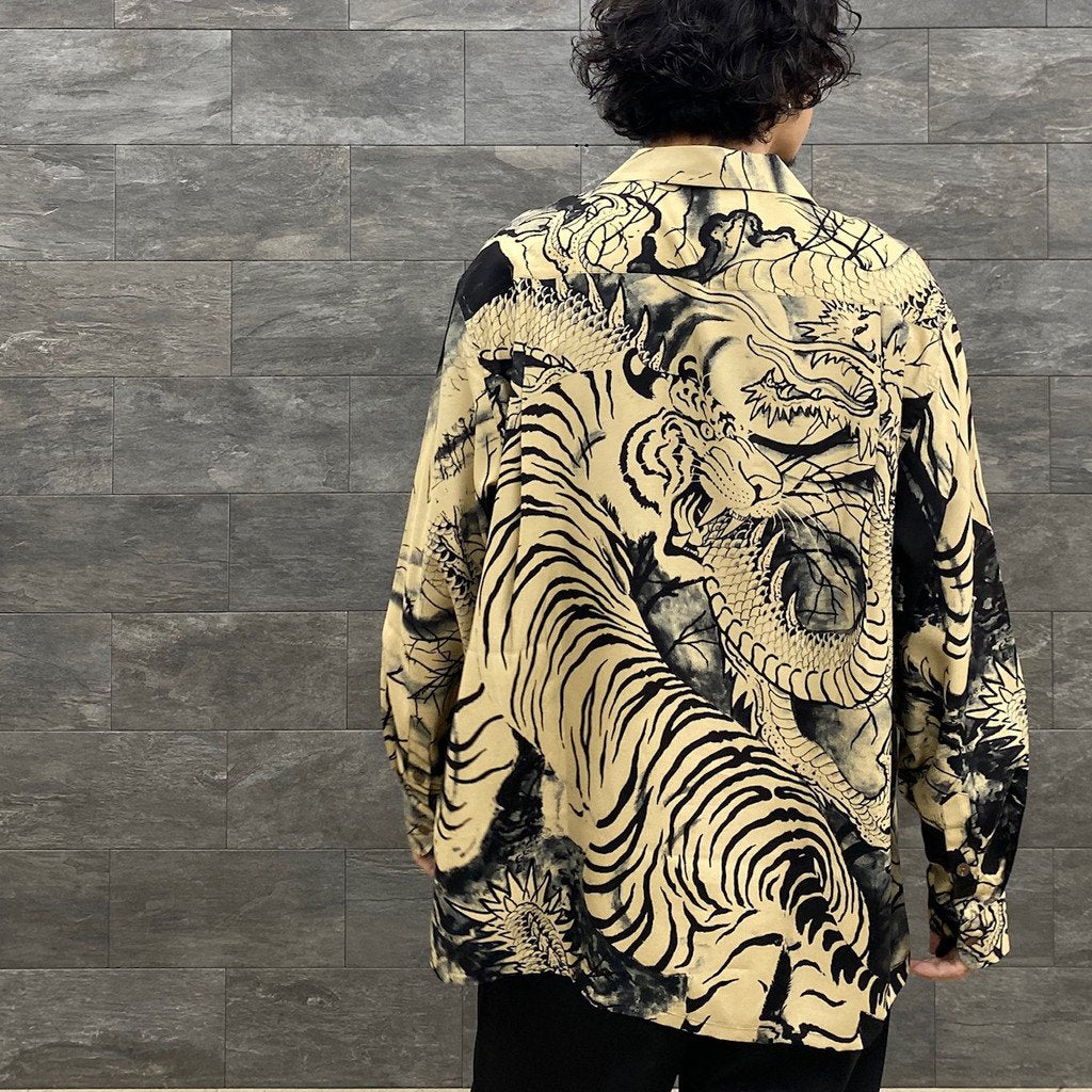 TIM LEHI | HAWAIIAN SHIRT L/S -TYPE 4- #BEIGE [22FW-WMS-HI04]