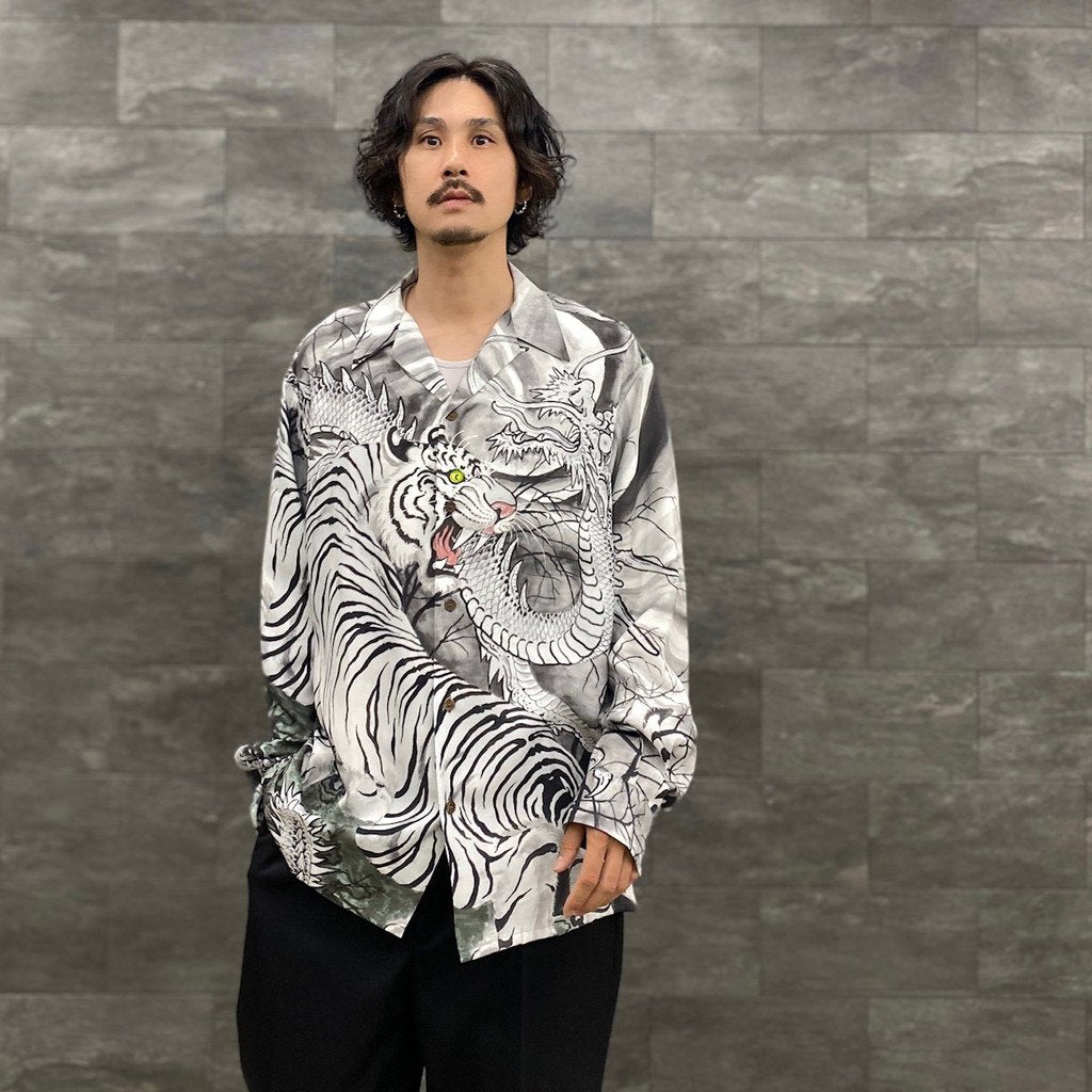 TIM LEHI | HAWAIIAN SHIRT L/S -TYPE 3- #MONO [22FW-WMS-HI03]