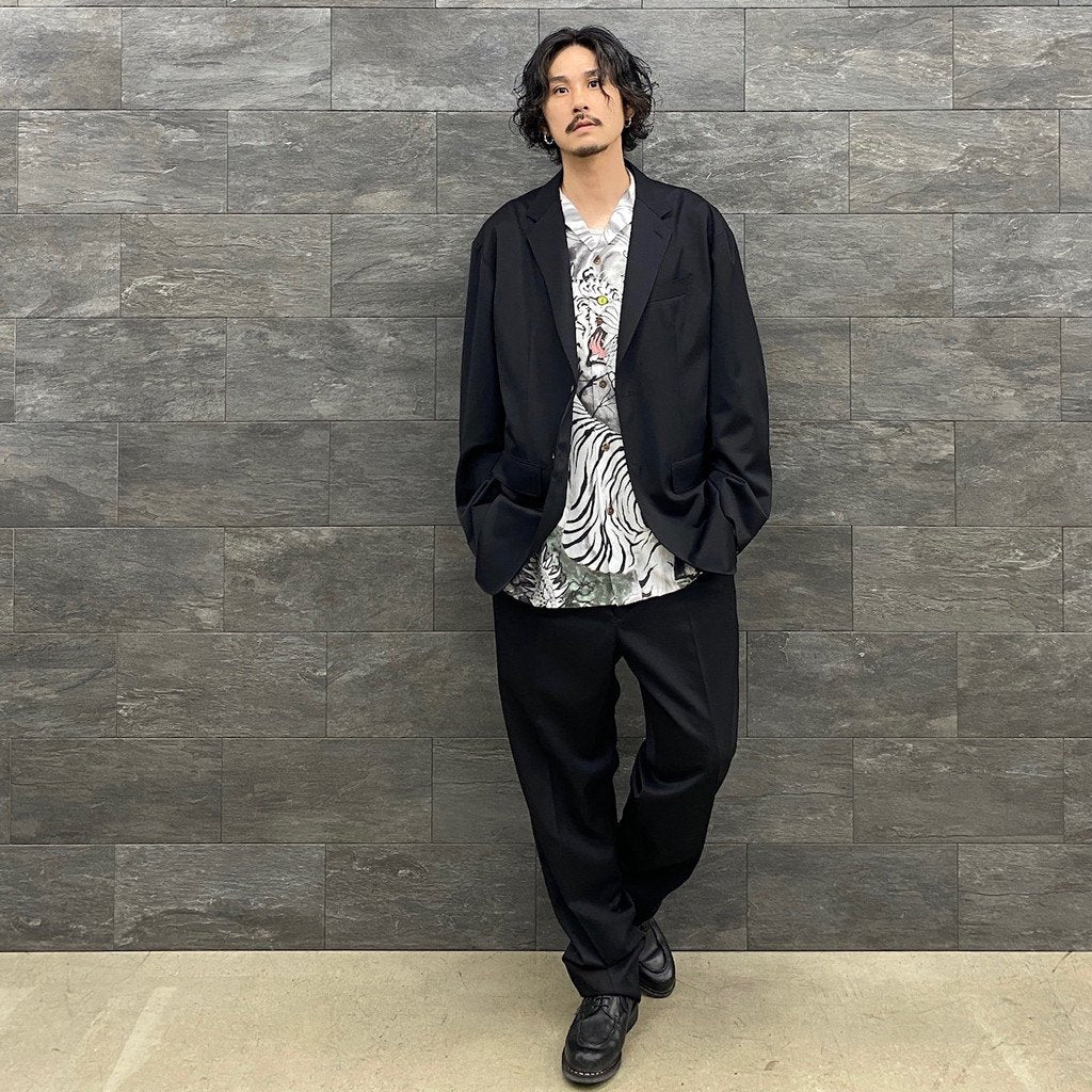 PLEATED TROUSERS #BLACK [22FW-WMP-TR28]