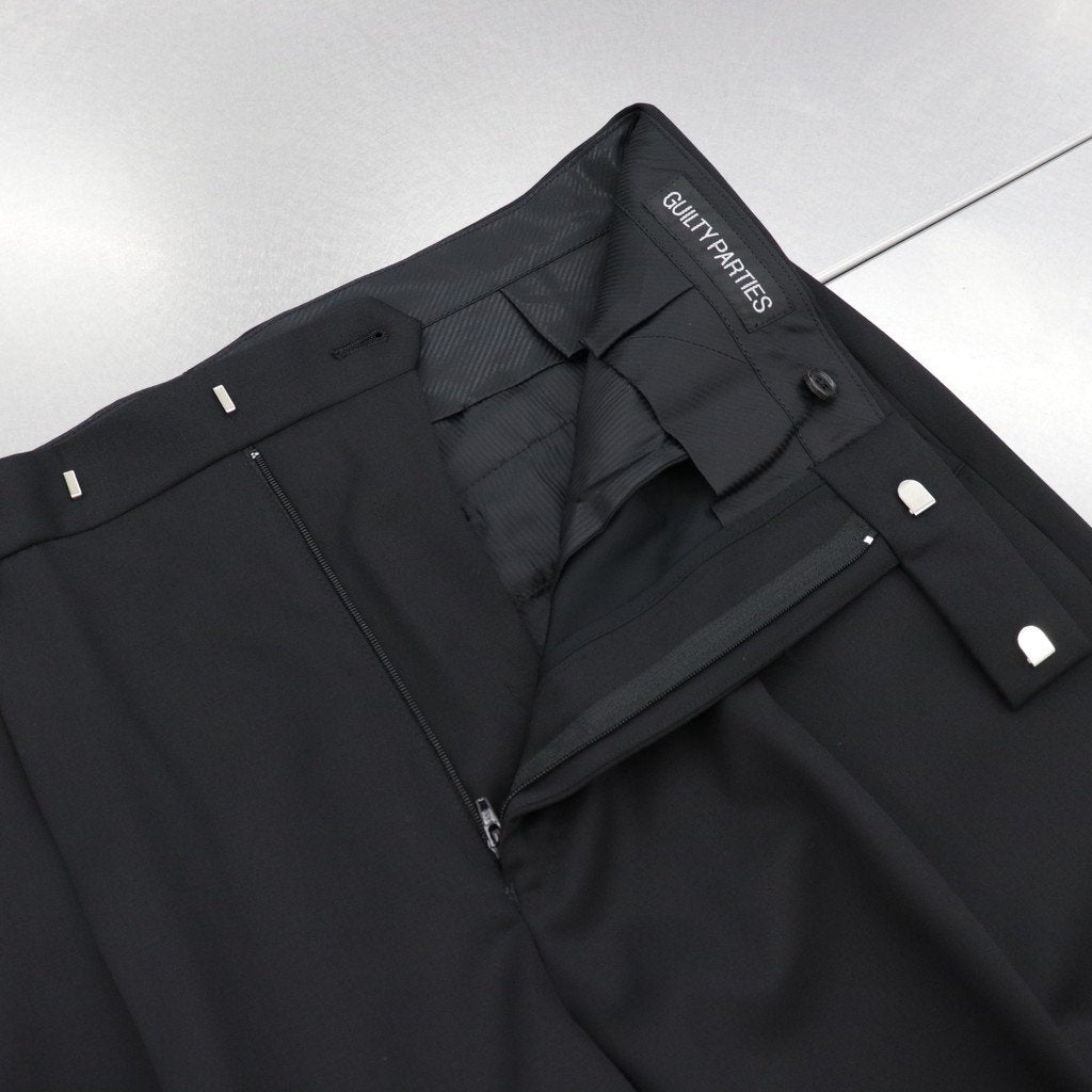 PLEATED TROUSERS #BLACK [22FW-WMP-TR28]