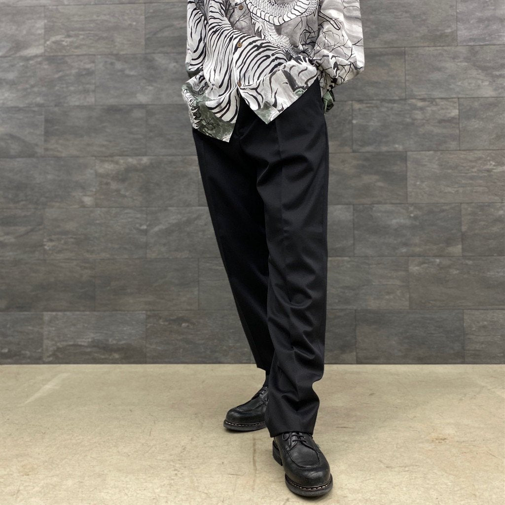 PLEATED TROUSERS #BLACK [22FW-WMP-TR28]