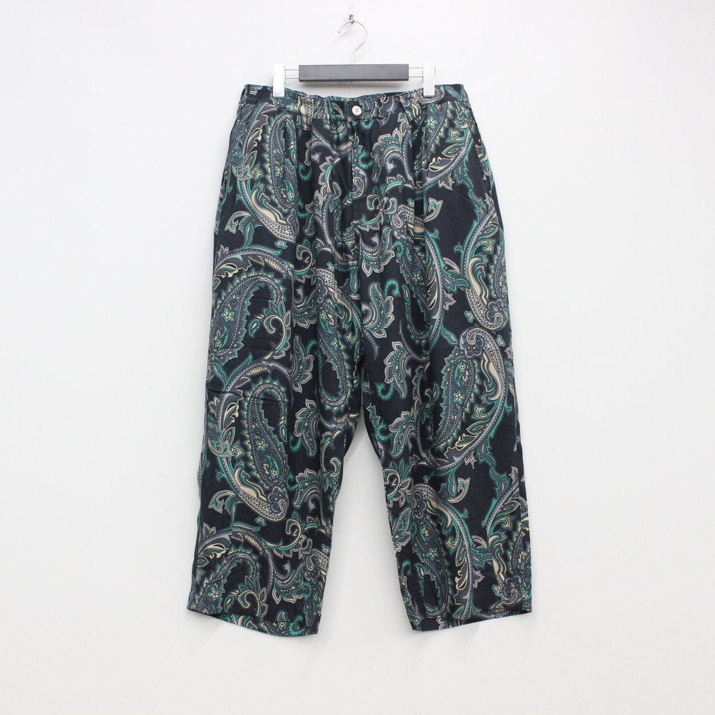 PAISLEY BAGGY SLACKS #BLACK [FW22-B08]