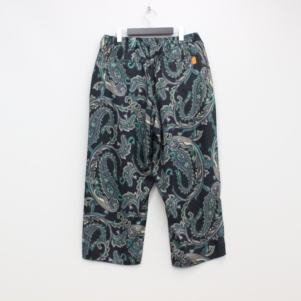 PAISLEY BAGGY SLACKS #BLACK [FW22-B08]