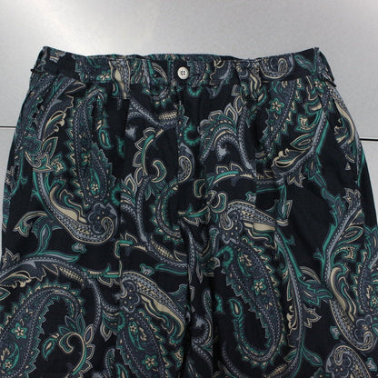 PAISLEY BAGGY SLACKS #BLACK [FW22-B08]