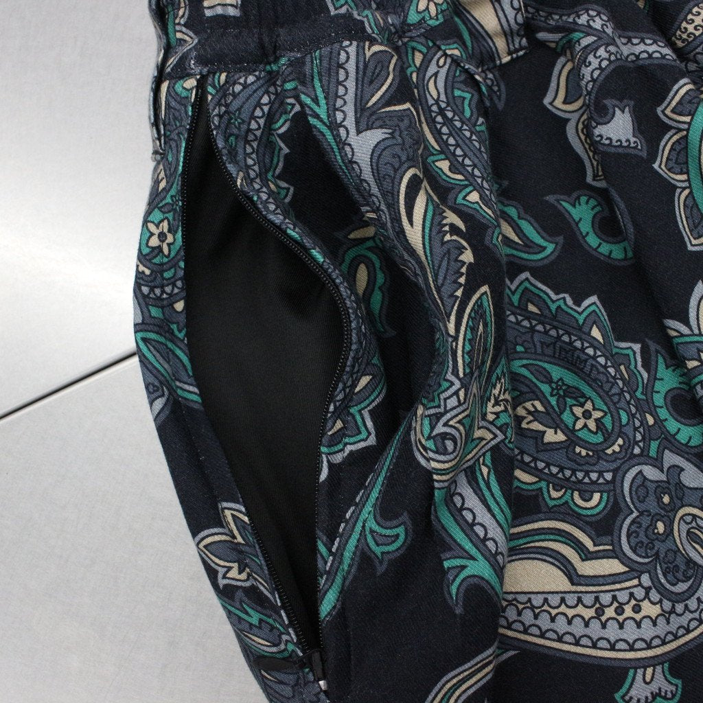 TIGHTBOOTH PRODUCTION | タイトブースプロダクション PAISLEY BAGGY SLACKS #BLACK  [FW22-B08] – cocorozashi