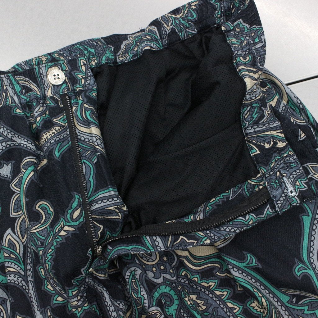 PAISLEY BAGGY SLACKS #BLACK [FW22-B08]
