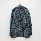PAISLEY L/S OPEN SHIRT #BLACK [FW22-S02]