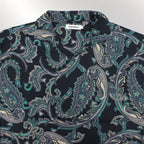 PAISLEY L/S OPEN SHIRT #BLACK [FW22-S02]