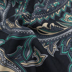 PAISLEY L/S OPEN SHIRT #BLACK [FW22-S02]