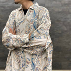 佩斯利長袖開襟衫#象牙色 [FW22-S02]