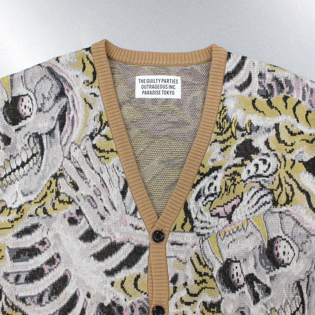 TIM LEHI | JACQUARD CARDIGAN -TYPE 2- #YELLOW [22FW-WMK-KN17]