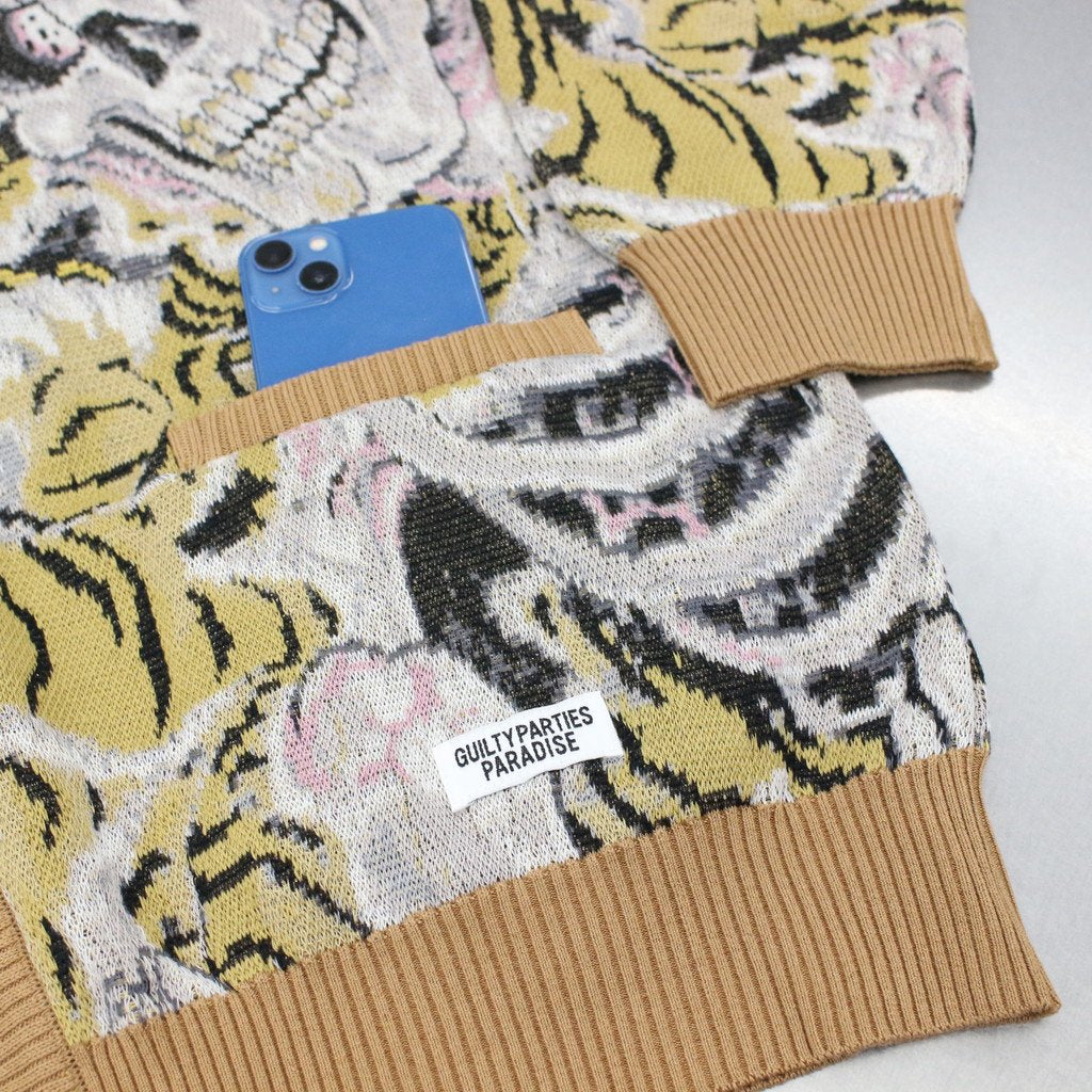 TIM LEHI | JACQUARD CARDIGAN -TYPE 2- #YELLOW [22FW-WMK-KN17]