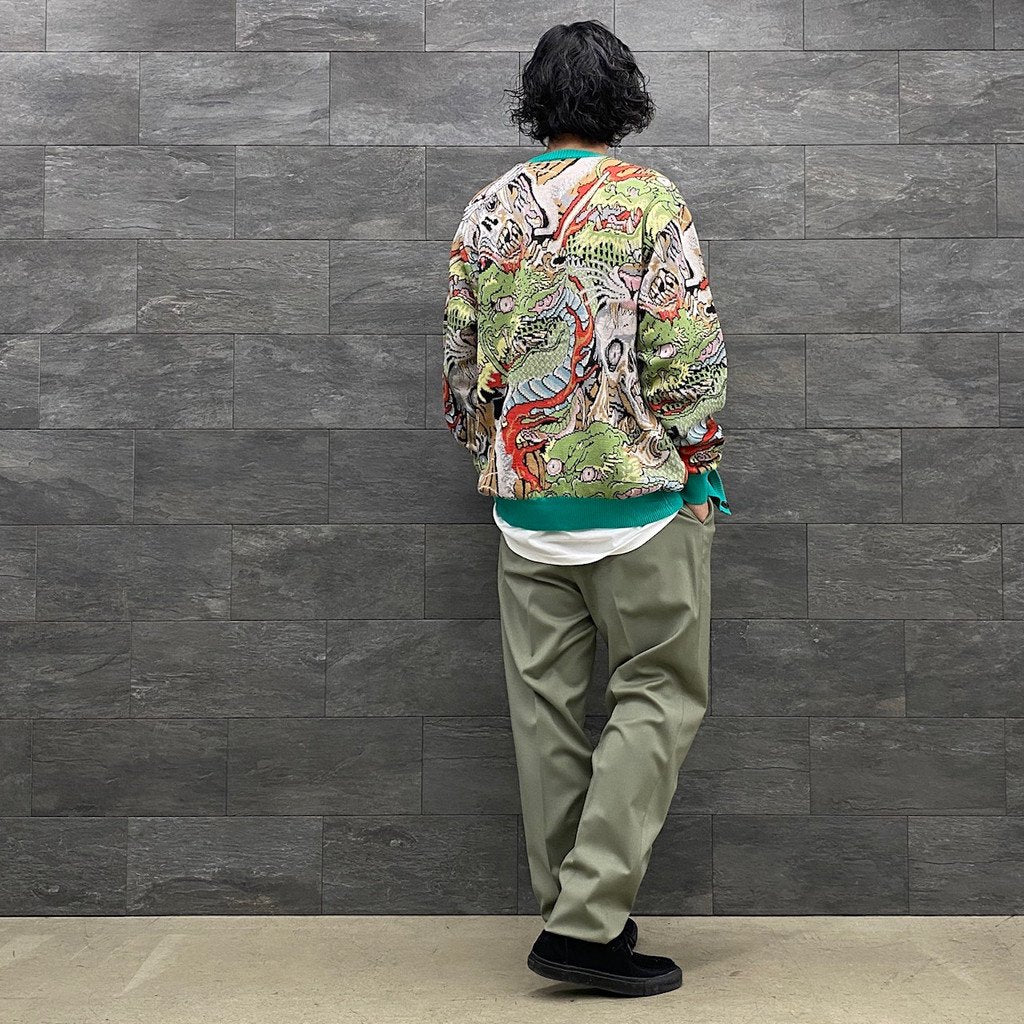 TIM LEHI | JACQUARD CARDIGAN -TYPE 1- #GREEN [22FW-WMK-KN15]