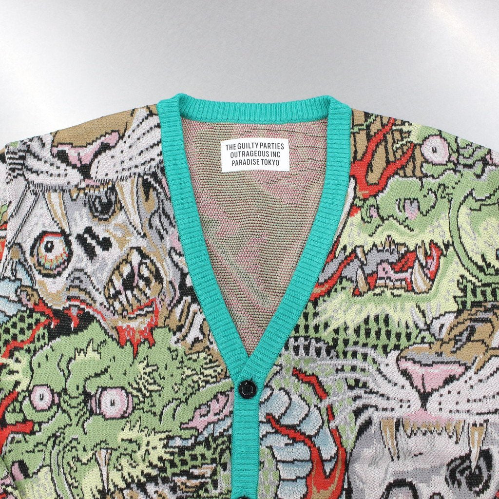 TIM LEHI | JACQUARD CARDIGAN -TYPE 1- #GREEN [22FW-WMK-KN15]