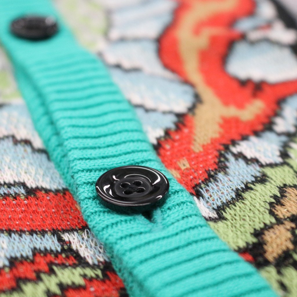 TIM LEHI | JACQUARD CARDIGAN -TYPE 1- #GREEN [22FW-WMK-KN15]