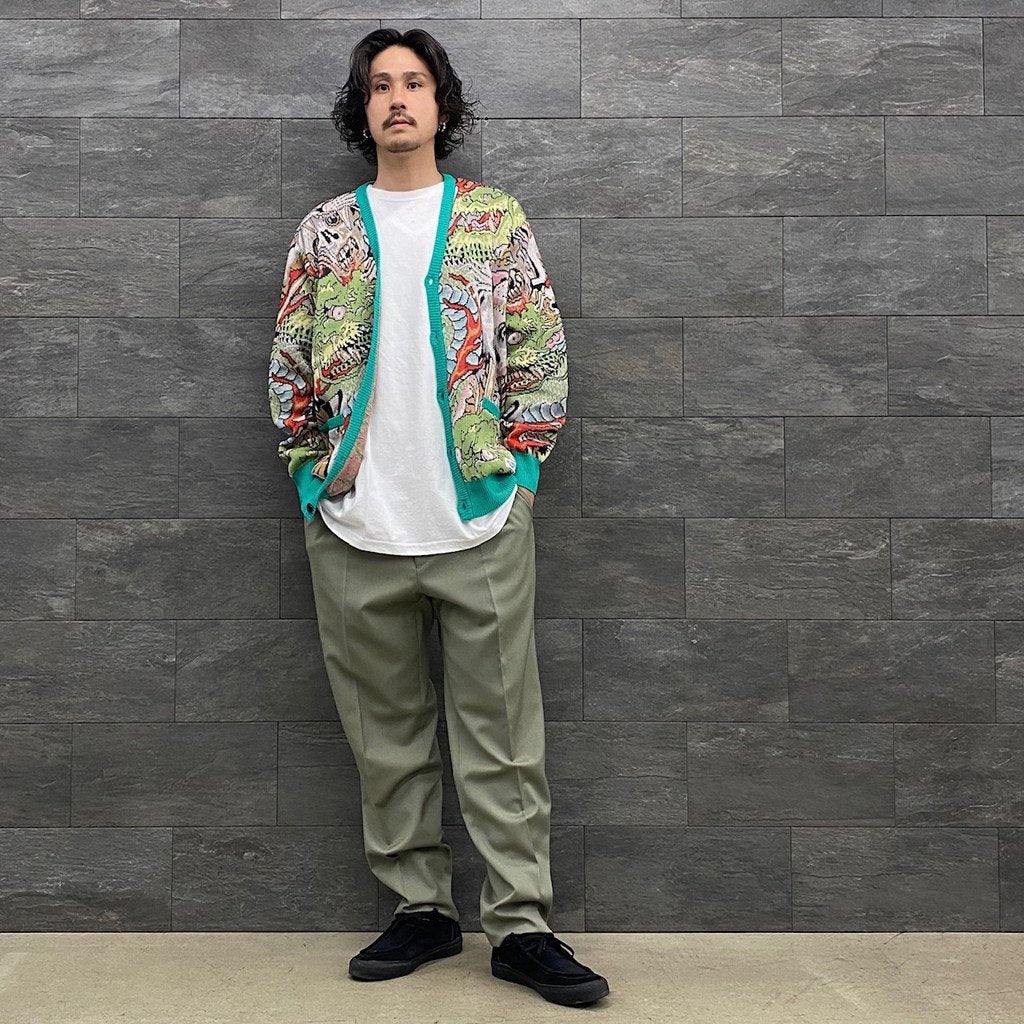 TIM LEHI | JACQUARD CARDIGAN -TYPE 1- #GREEN [22FW-WMK-KN15]