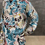 TIM LEHI | HAWAIIAN SHIRT L/S -TYPE 2- #BLUE [22FW-WMS-HI02]