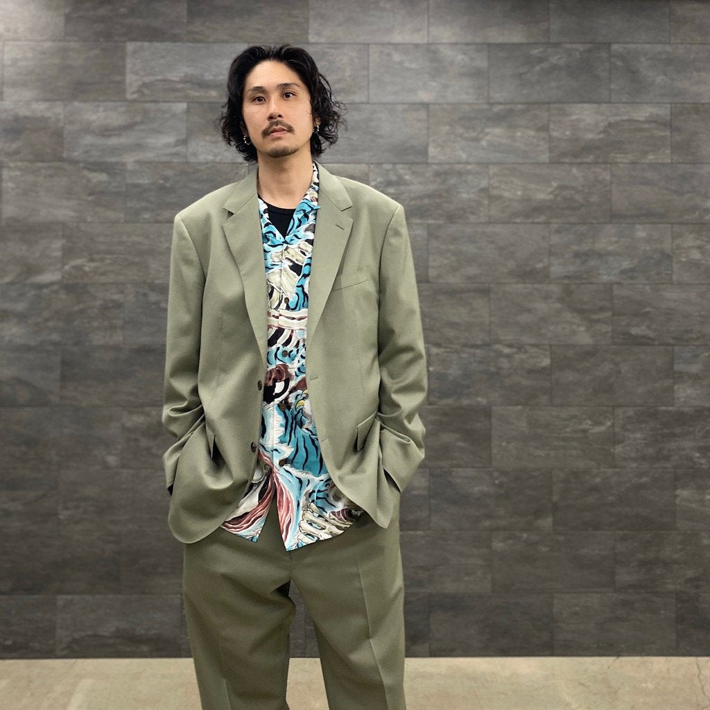 TIM LEHI | HAWAIIAN SHIRT L/S -TYPE 2- #BLUE [22FW-WMS-HI02]