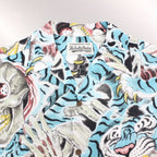 TIM LEHI | HAWAIIAN SHIRT L/S -TYPE 2- #BLUE [22FW-WMS-HI02]