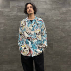 TIM LEHI | HAWAIIAN SHIRT L/S -TYPE 2- #BLUE [22FW-WMS-HI02]