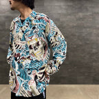 TIM LEHI | HAWAIIAN SHIRT L/S -TYPE 2- #BLUE [22FW-WMS-HI02]
