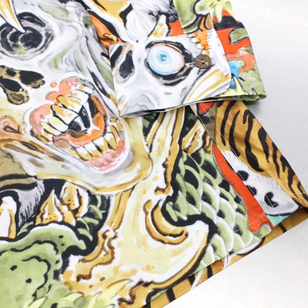 TIM LEHI | HAWAIIAN SHIRT L/S -TYPE 1- #GREEN [22FW-WMS-HI01]