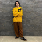 ACID LOGO KNIT SWEATER #MUSTARD [FW22-KN01]