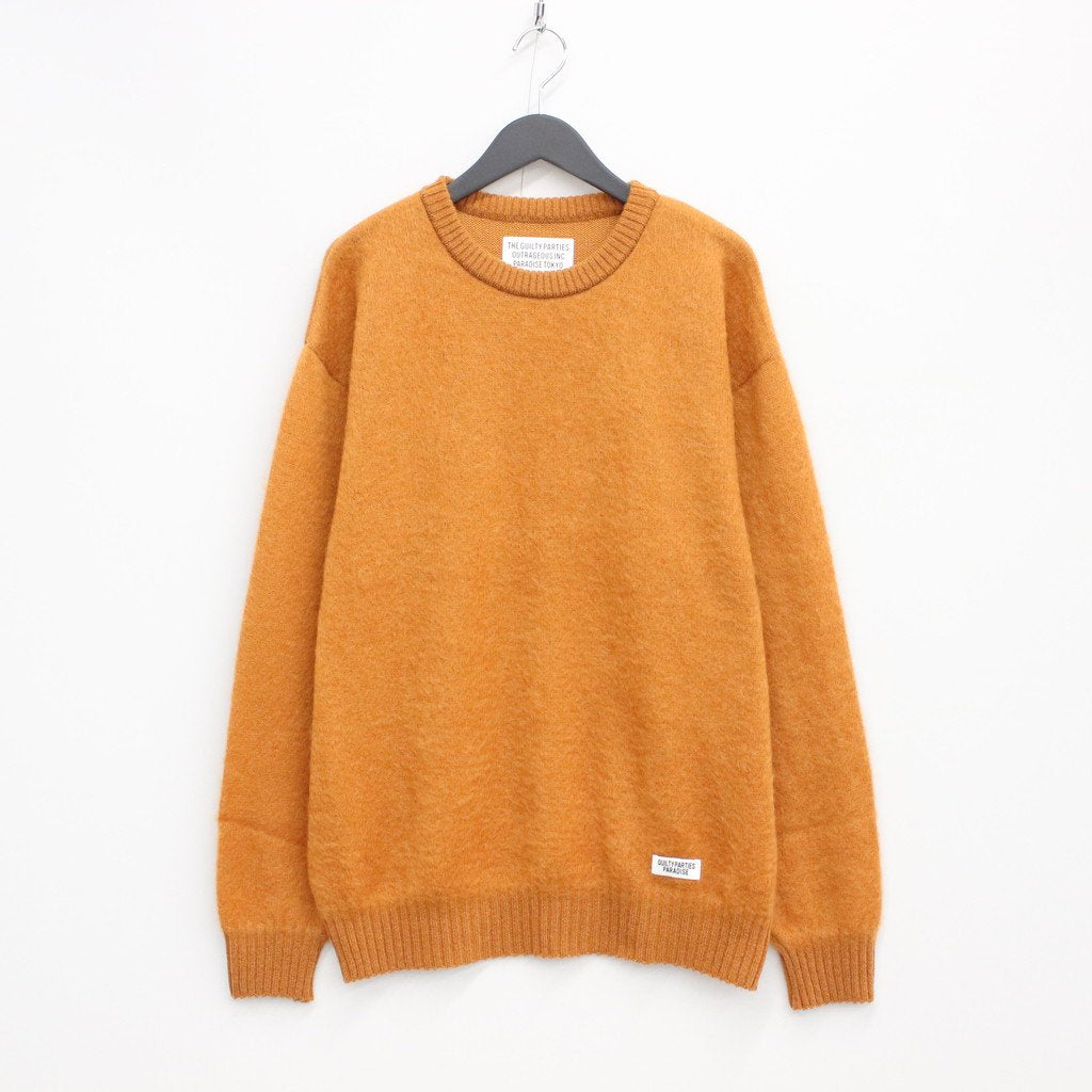 MOHAIR CREW NECK SWEATER #L-BROWN [22FW-WMK-KN05]