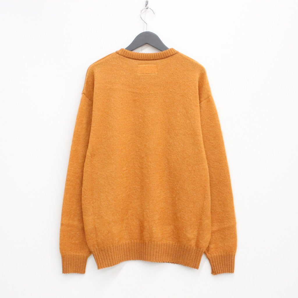 MOHAIR CREW NECK SWEATER #L-BROWN [22FW-WMK-KN05]