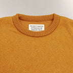 MOHAIR CREW NECK SWEATER #L-BROWN [22FW-WMK-KN05]