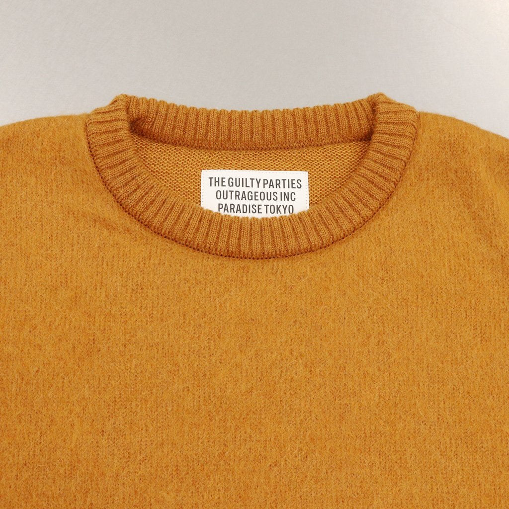 MOHAIR CREW NECK SWEATER #L-BROWN [22FW-WMK-KN05]