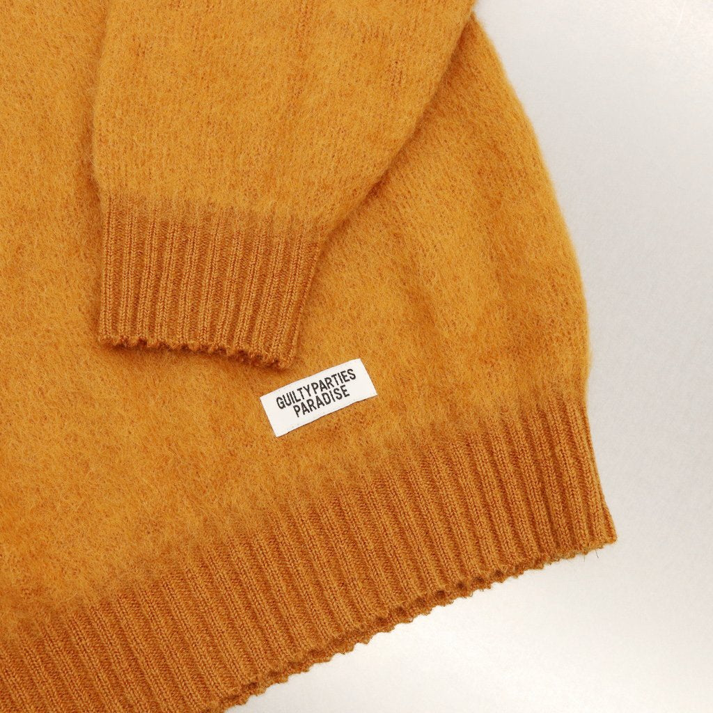 MOHAIR CREW NECK SWEATER #L-BROWN [22FW-WMK-KN05]