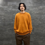 MOHAIR CREW NECK SWEATER #L-BROWN [22FW-WMK-KN05]