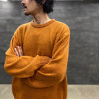 MOHAIR CREW NECK SWEATER #L-BROWN [22FW-WMK-KN05]