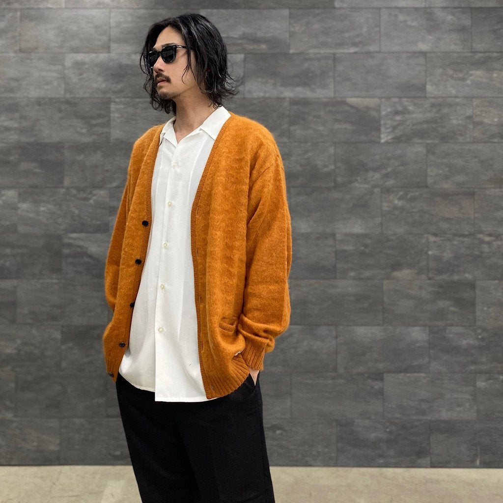 MOHAIR CARDIGAN #L-BROWN [22FW-WMK-KN06]