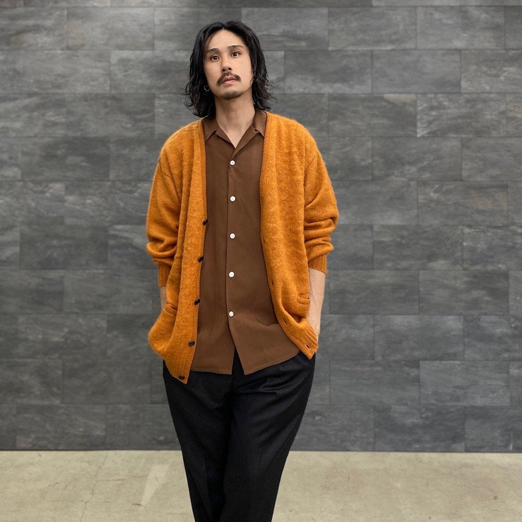 MOHAIR CARDIGAN #L-BROWN [22FW-WMK-KN06]