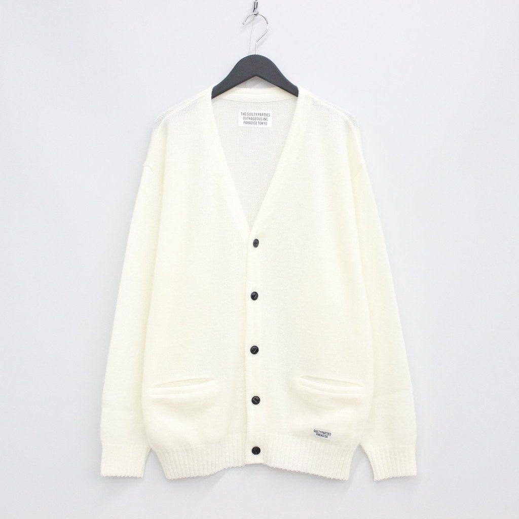 MOHAIR CARDIGAN #WHITE [22FW-WMK-KN06]