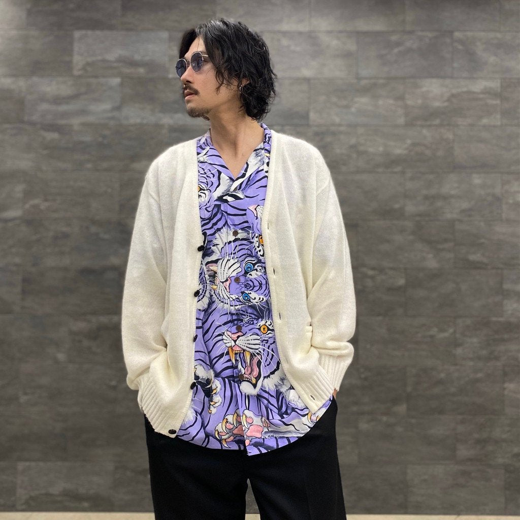 MOHAIR CARDIGAN #WHITE [22FW-WMK-KN06]