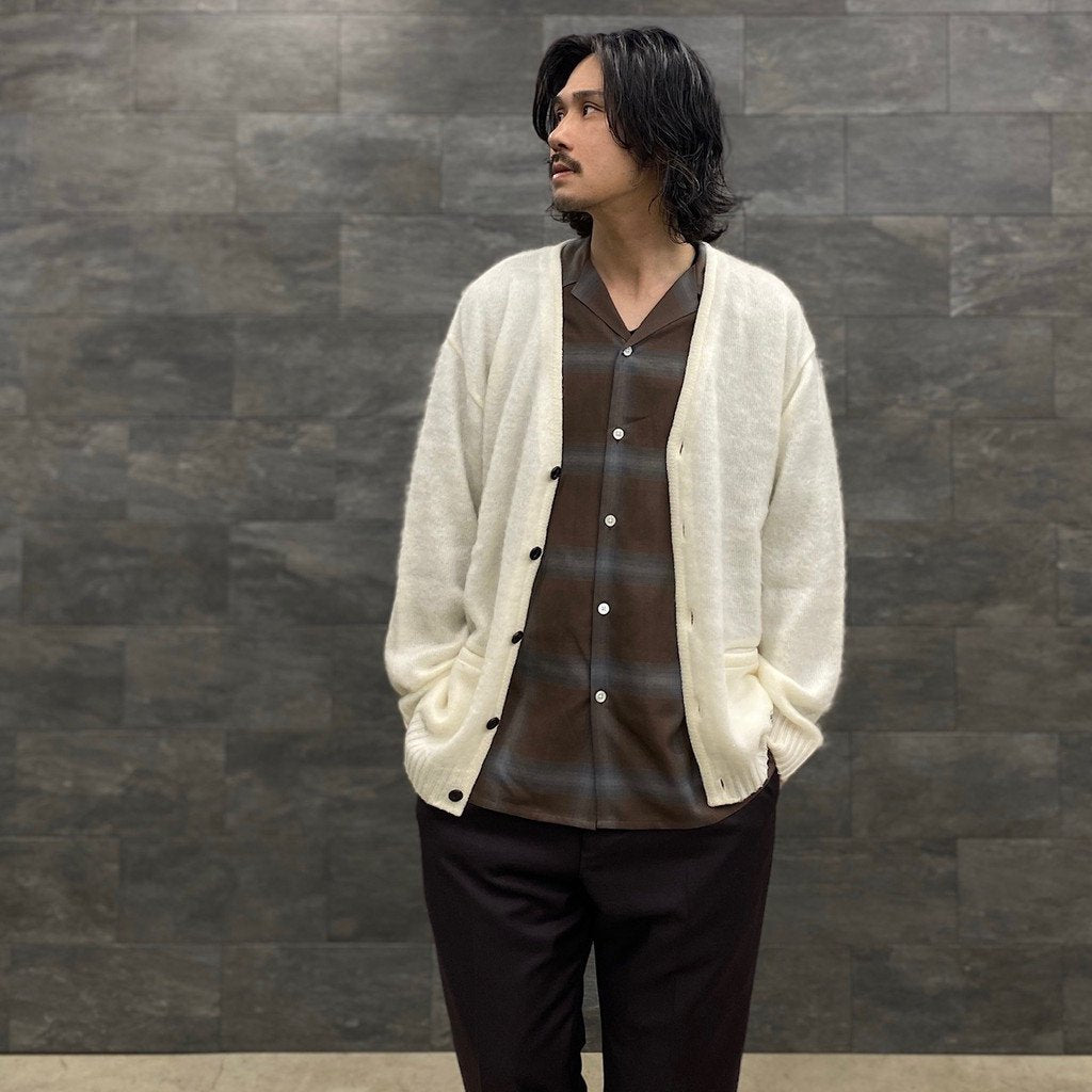 MOHAIR CARDIGAN #WHITE [22FW-WMK-KN06]