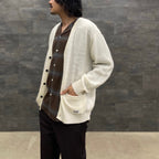 MOHAIR CARDIGAN #WHITE [22FW-WMK-KN06]