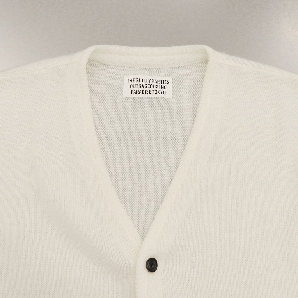 MOHAIR CARDIGAN #WHITE [22FW-WMK-KN06]